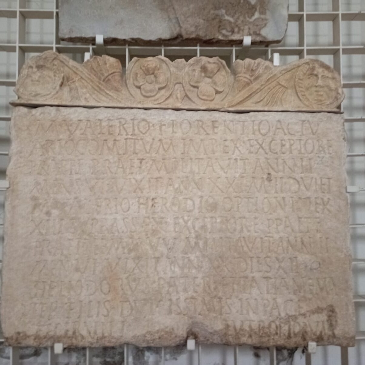 Epigrafe custodita nel Museo Lapidario di Urbino (IV secolo d.C)
